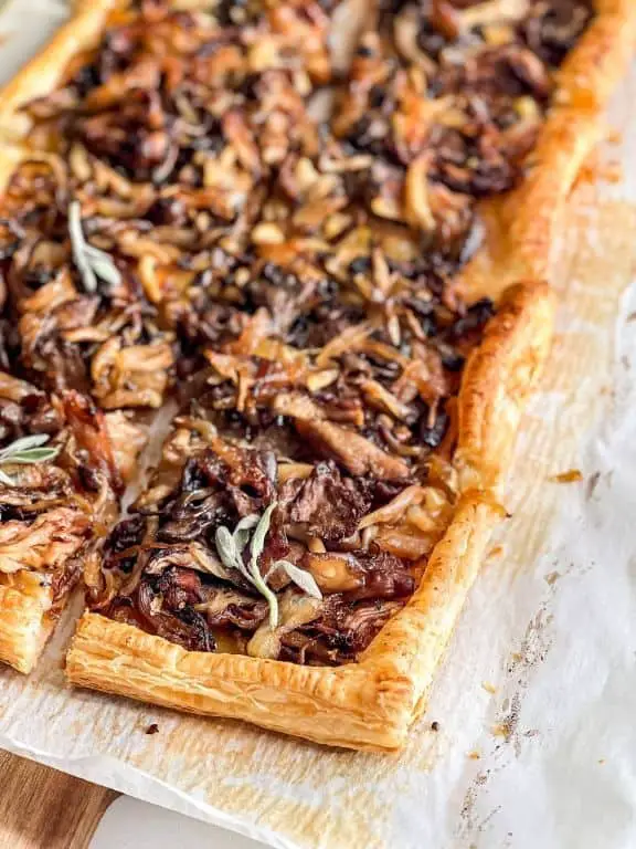 Shiitake Mushroom and Caramelized Onion Tart