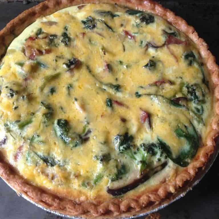 Shiitake Mushroom and Spinach Quiche