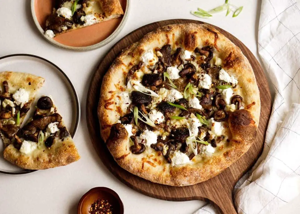 Shiitake Mushroom and Truffle Oil Pizza