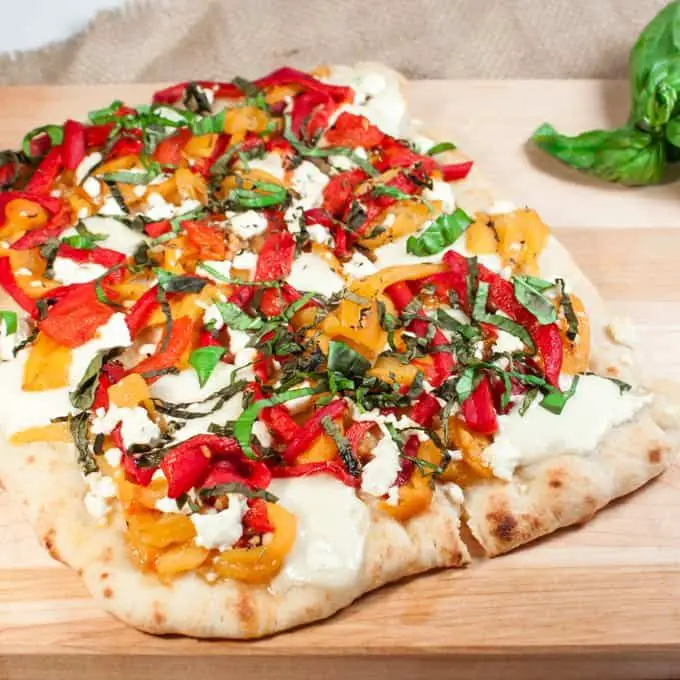 Shishito Pepper Pizza with Goat Cheese