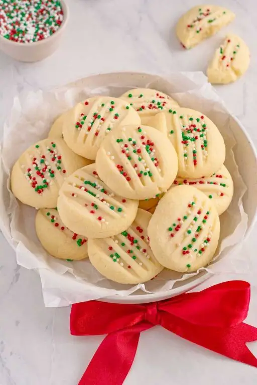Shortbread Cookies with Festive Sprinkles