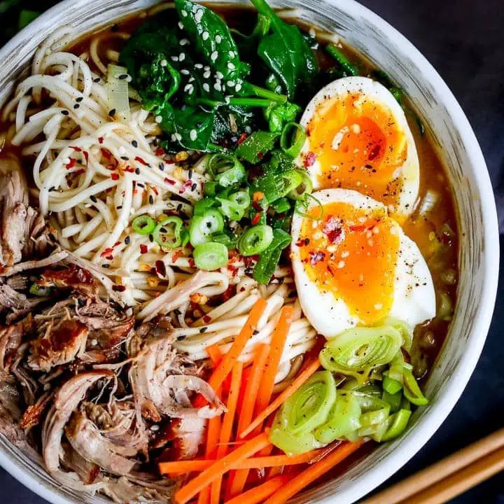 Shredded Pork Ramen Noodle Soup
