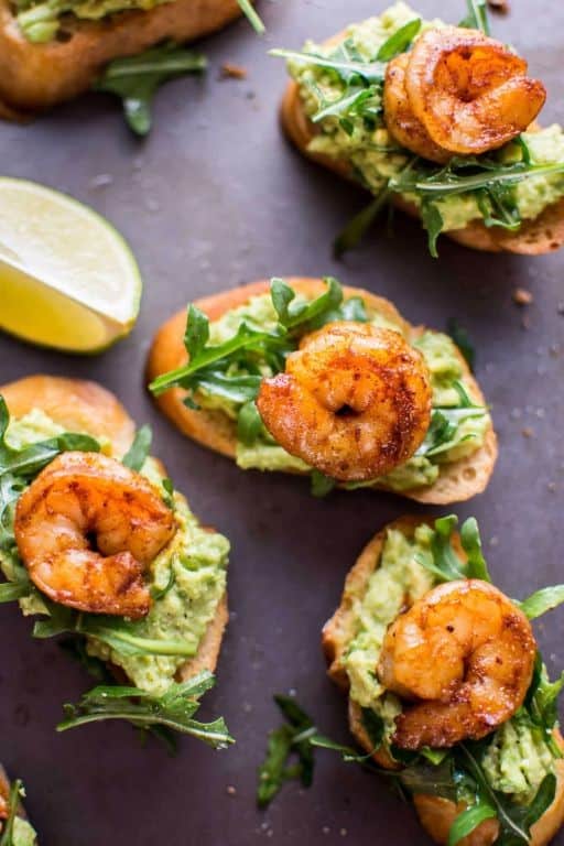 Shrimp and Avocado Bruschetta