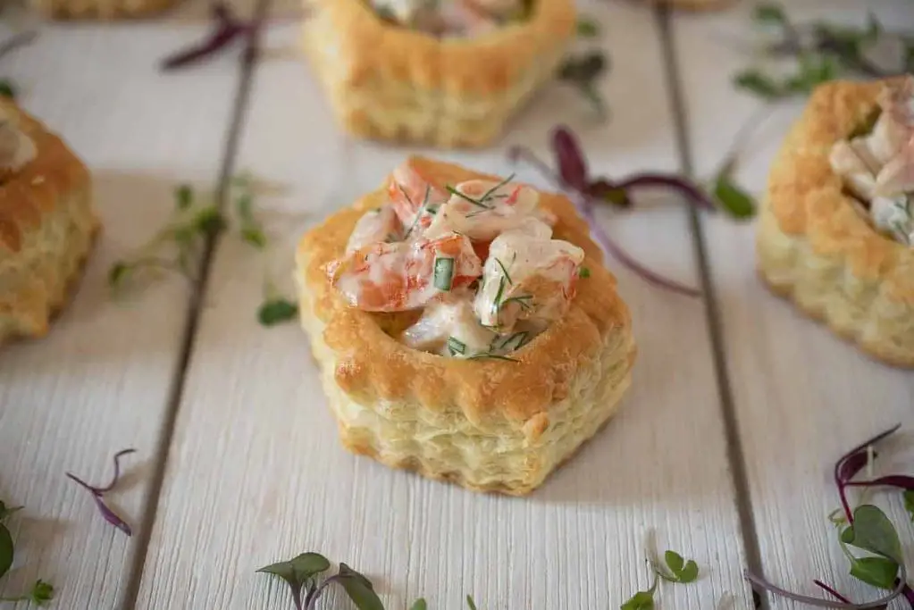 Shrimp and Avocado Puff Pastry Canapés