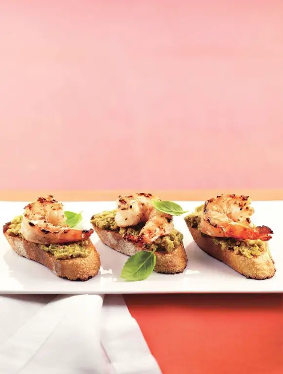 Shrimp and Olive Tapenade Bruschetta