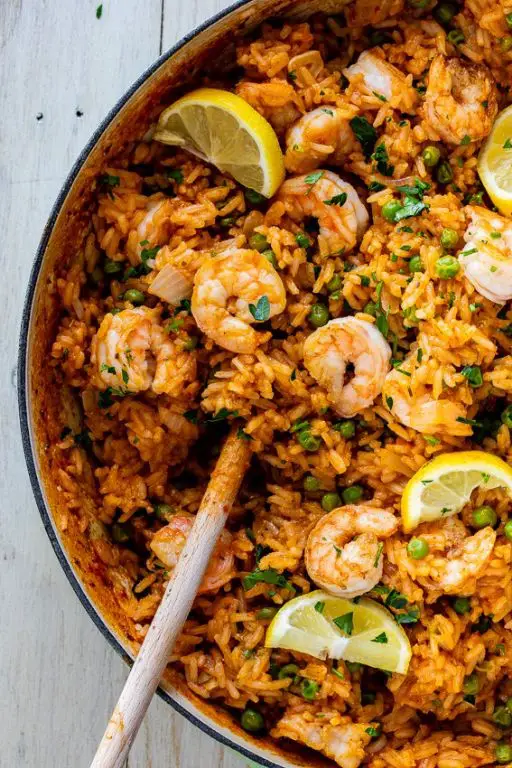Shrimp and Rice Casserole with Garlic Butter