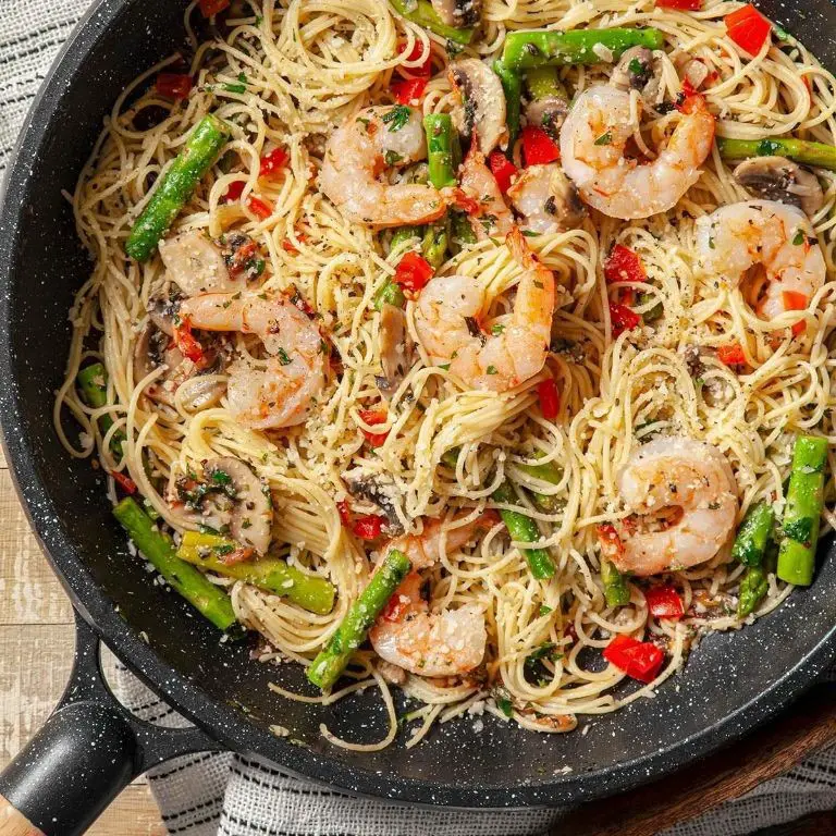 Shrimp and Sausage Pasta Primavera