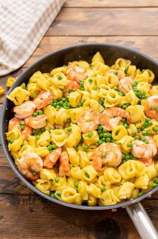 Shrimp and Tortellini Salad with Garlic Butter