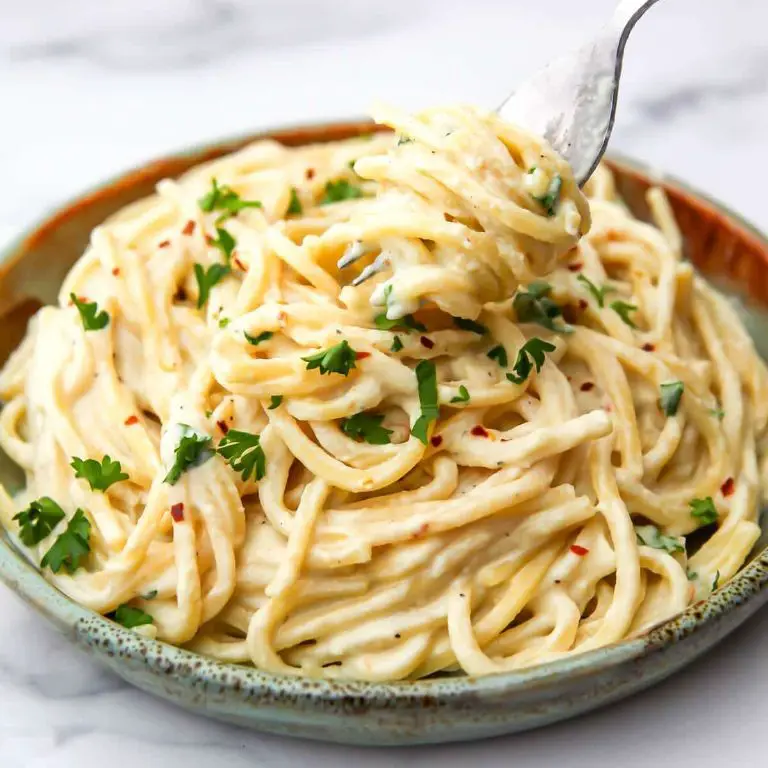 Silken Tofu Pasta Alfredo