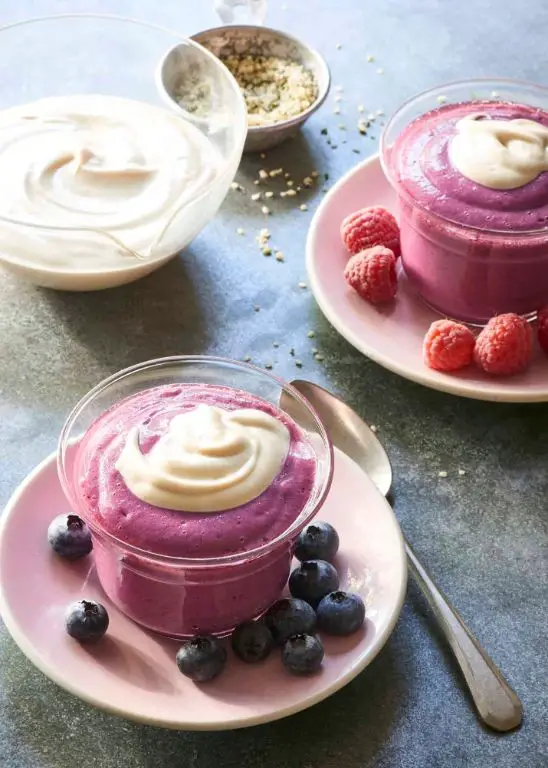 Silken Tofu Pudding with Fresh Berries