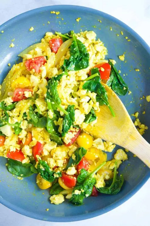 Silken Tofu Scramble with Vegetables
