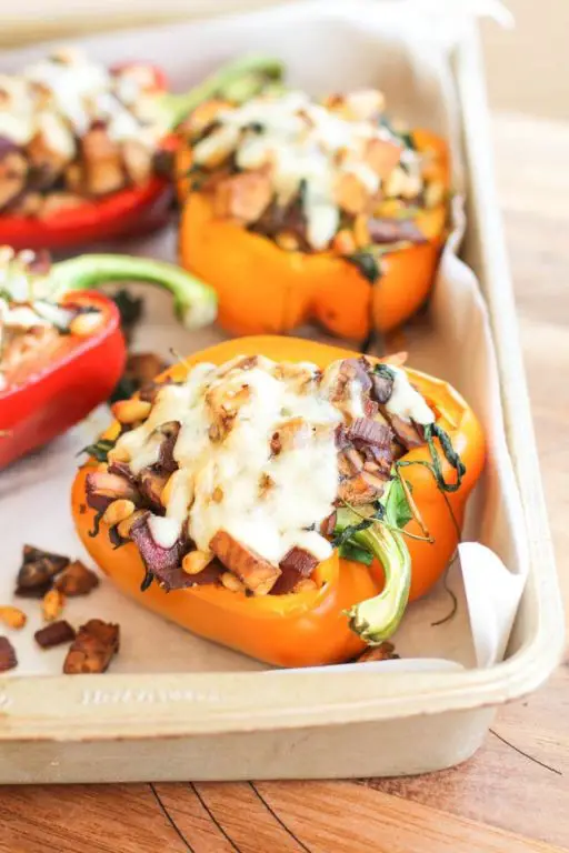 Silken Tofu Stuffed Peppers