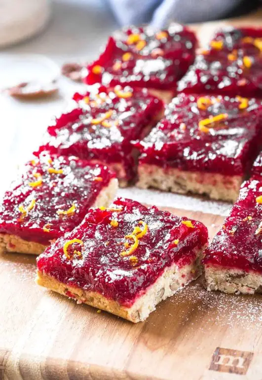 Simple Cranberry Orange Bars