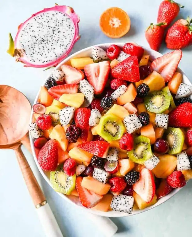 Simple Fruit Salad with Honey Dressing