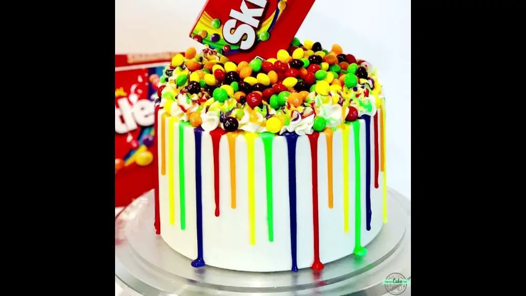 Skittle Confetti Cake