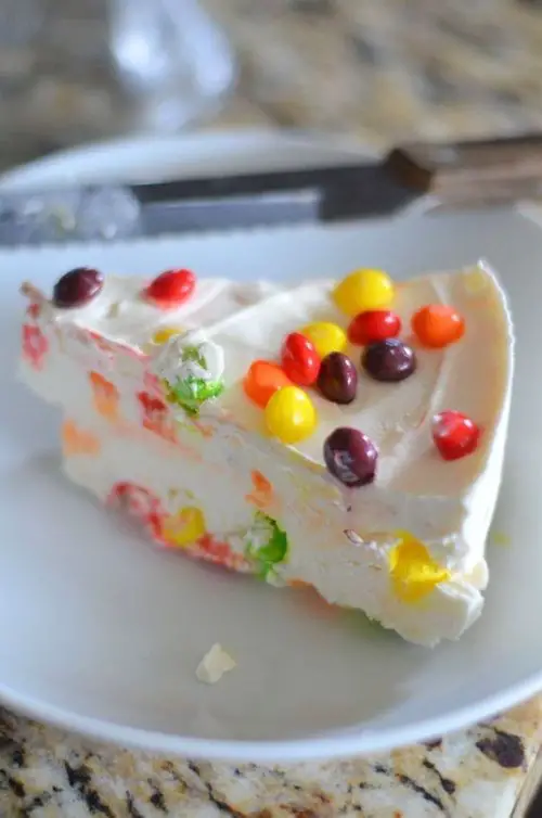 Skittle Ice Cream Cake