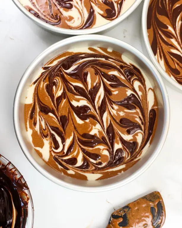 Skittle Marble Cake with Swirls