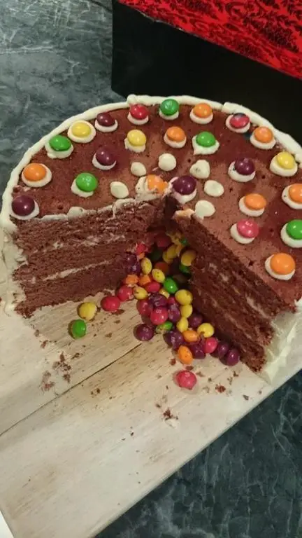 Skittle Red Velvet Cake
