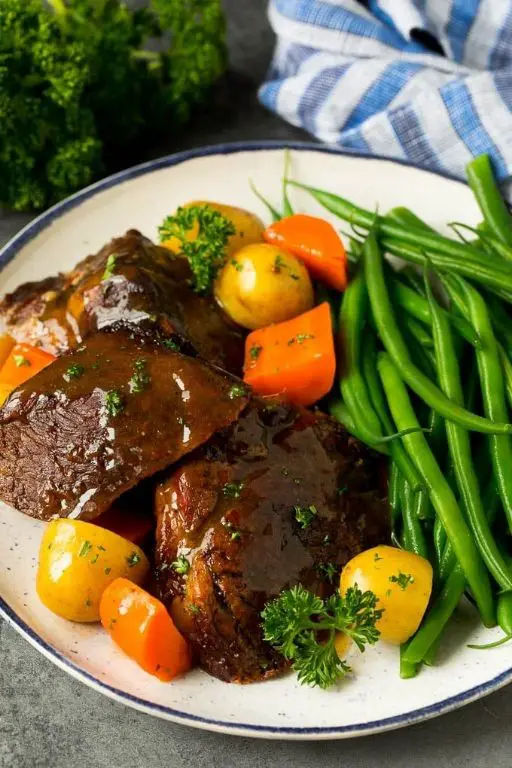 Slow Cooker Beef Roast with Green Beans