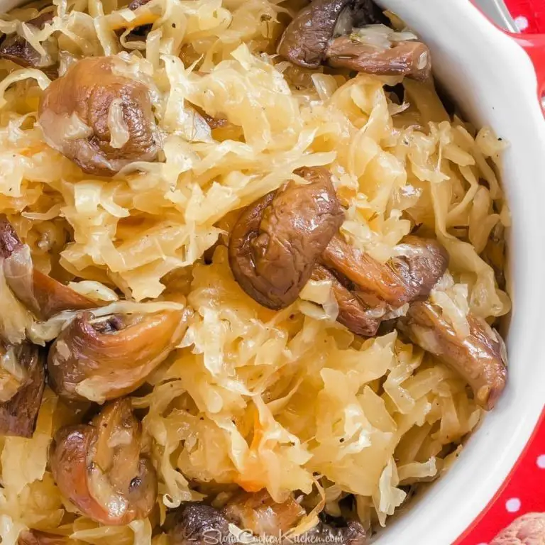 Slow Cooker Cabbage and Mushroom Medley