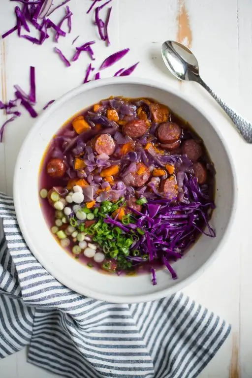 Slow Cooker Cabbage and Sweet Potato Bake
