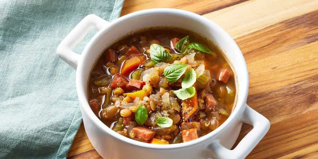 Slow Cooker Ham and Lentil Stew