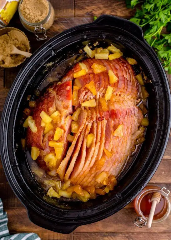 Slow Cooker Ham with Brown Sugar and Cloves