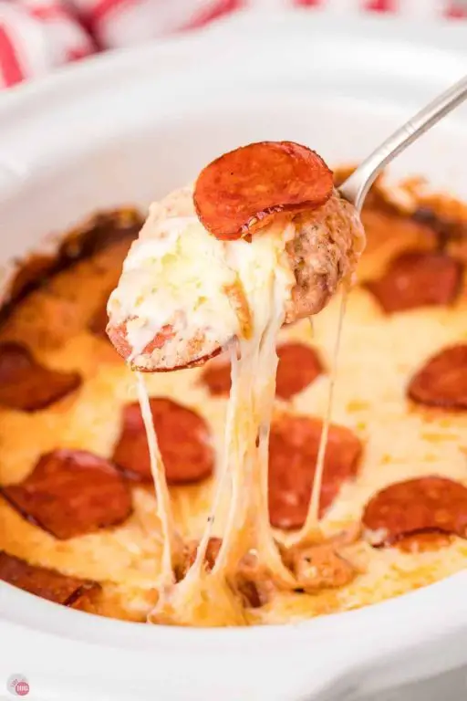Slow Cooker Pizza Dip with Italian Sausage