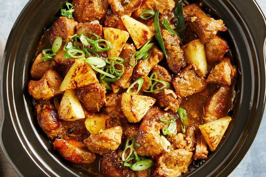 Slow Cooker Pork Adobo with Pineapple