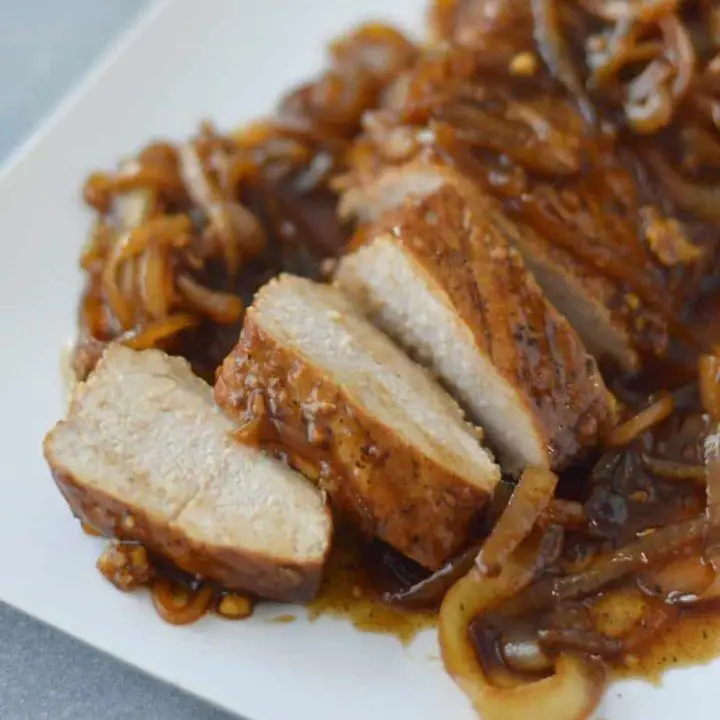 Slow Cooker Pork Loin with Caramelized Onions