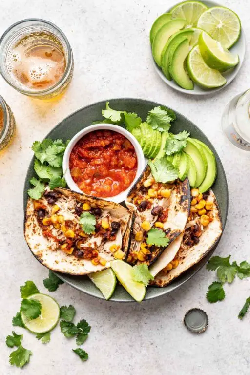 Slow Cooker Shredded Chicken Tacos with Avocado