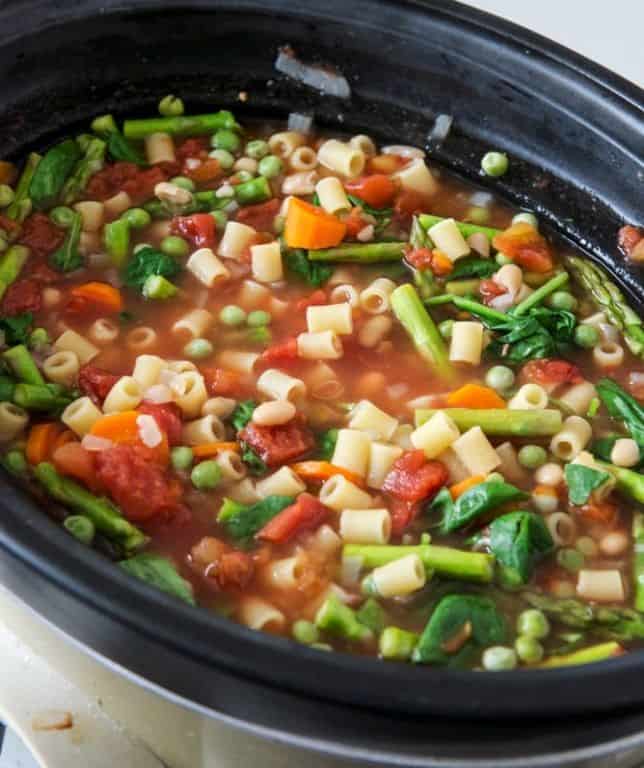 Slow Cooker Spring Minestrone