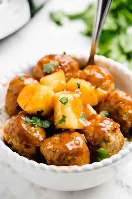 Slow Cooker Sweet and Sour Meatballs for Two