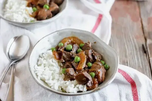 Slow-Cooked Beef Heart with Red Wine Sauce