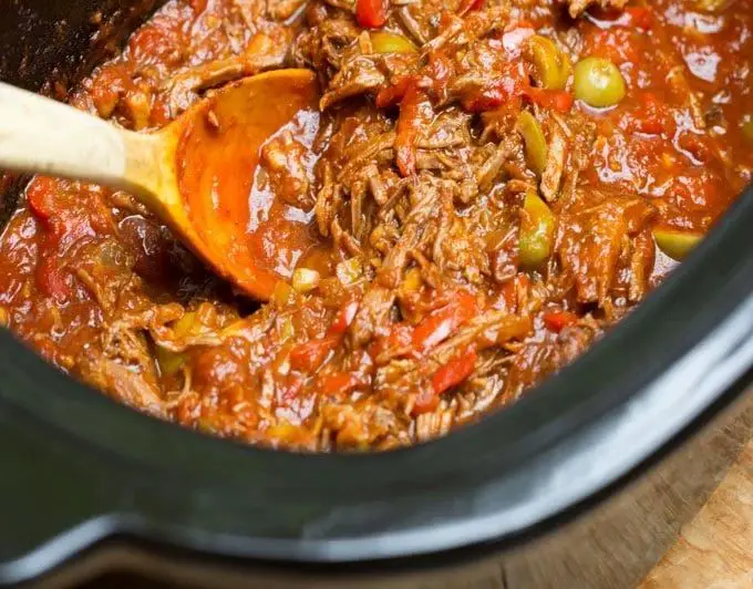 Slow-Cooked Ropa Vieja with Bell Peppers