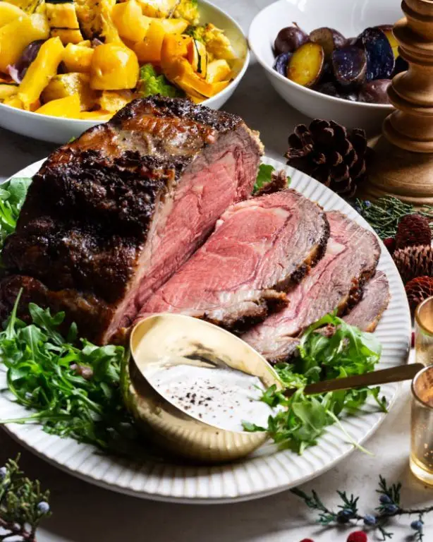 Slow-Roasted Beef Rib Roast with Horseradish Cream