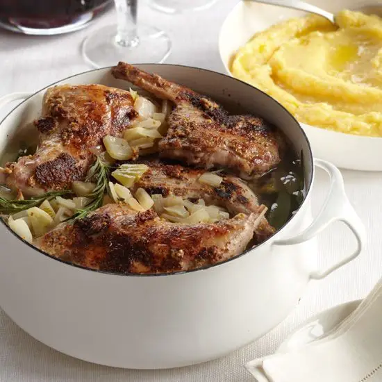 Slow-cooked rabbit with fennel and orange
