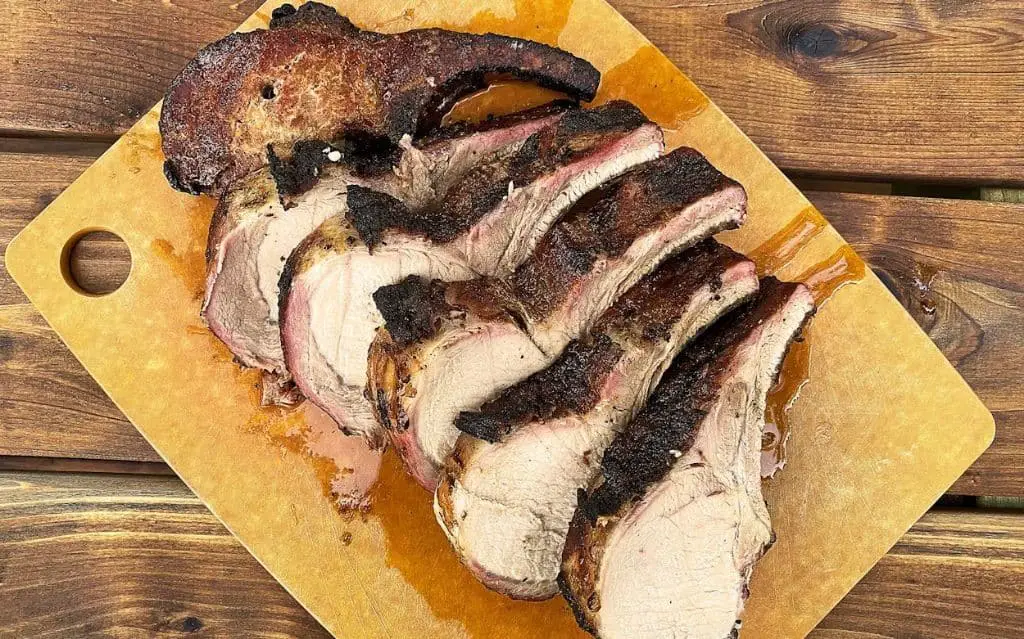 Smoked Bone-In Pork Loin with BBQ Rub
