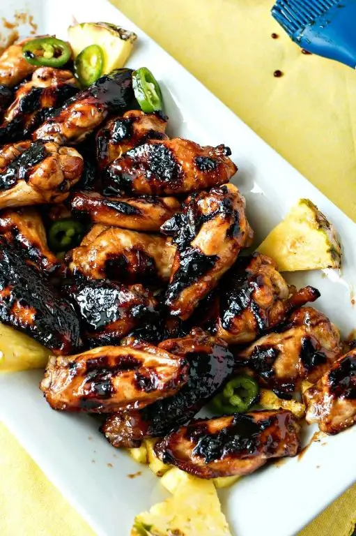 Smoked Chicken Wings with Pineapple Jalapeño Glaze