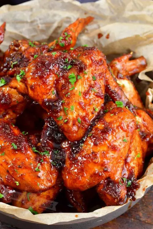 Smoked Chicken Wings with Sweet Chili Sauce