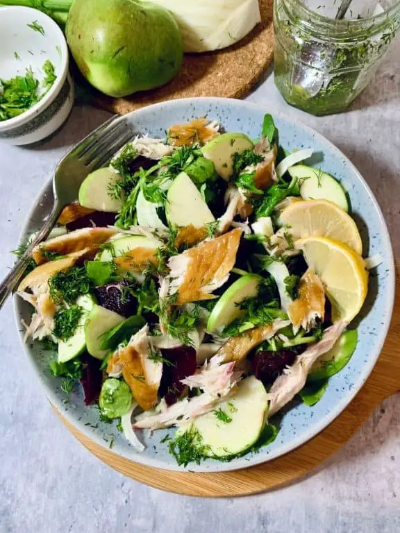 Smoked Mackerel Salad with Apples and Walnuts