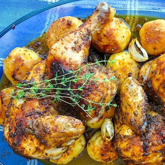 Smoked Paprika Roasted Chicken Thighs with Potatoes