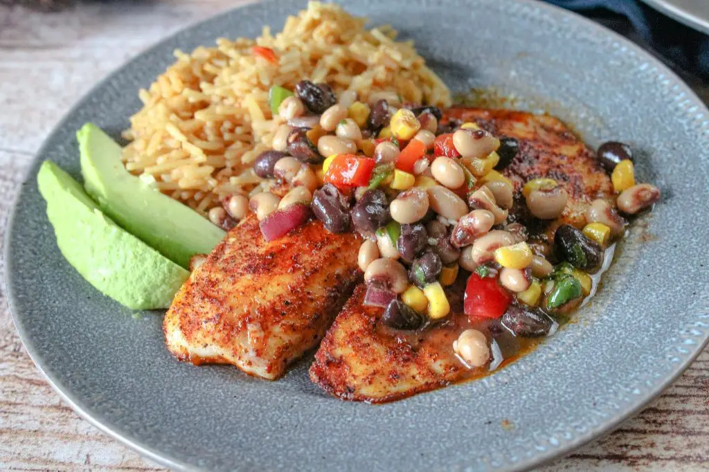 Smoked Paprika Tilapia and Spanish Rice