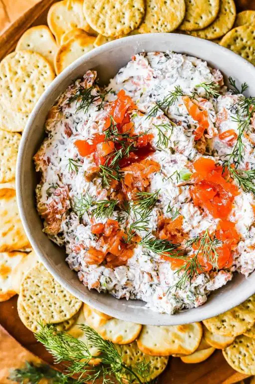 Smoked Salmon Dip with Capers and Red Onion
