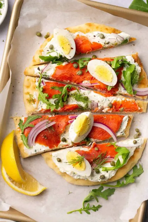 Smoked Salmon and Cream Cheese Flatbread