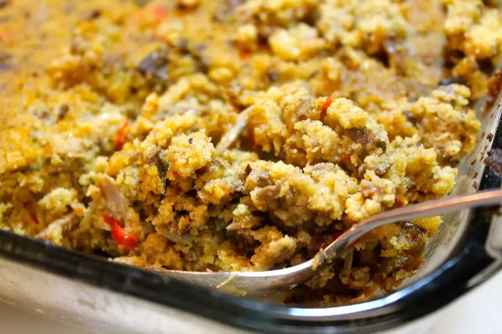 Smoked Turkey Cornbread Dressing