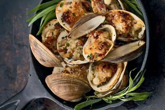 Smoky Clams Casino with Chipotle and Cheddar