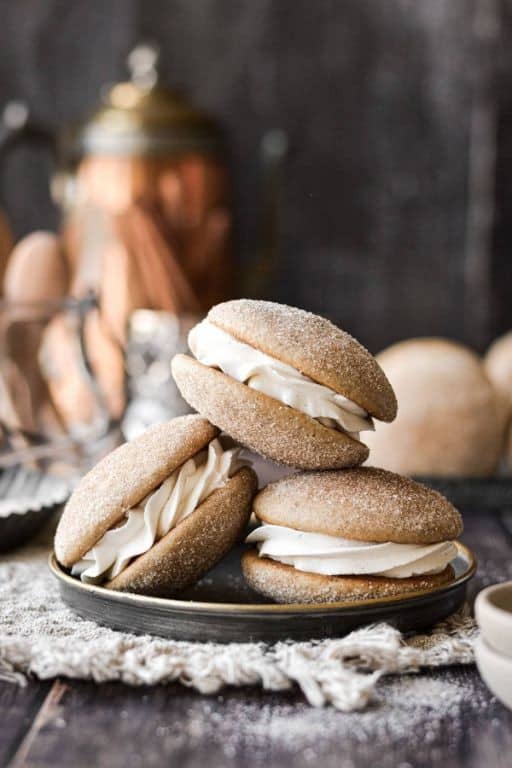 Snickerdoodle Whoopie Pies with Cinnamon Sugar Filling