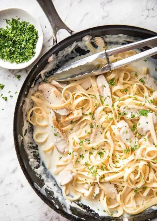 Sour Cream Chicken Alfredo Pasta