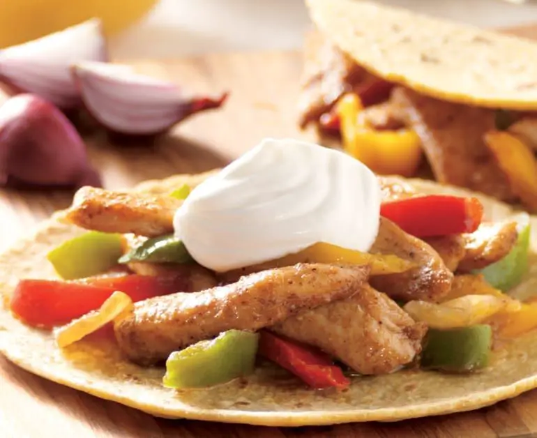 Sour Cream Chicken Fajitas